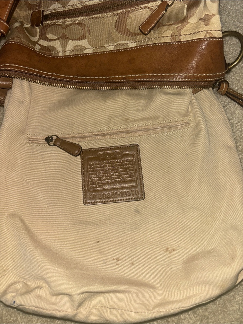 Coach Signature Boho bag Beige and Brown 2006 - Picture 9 of 9